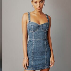 Reformation Nikki bustier mini denim dress